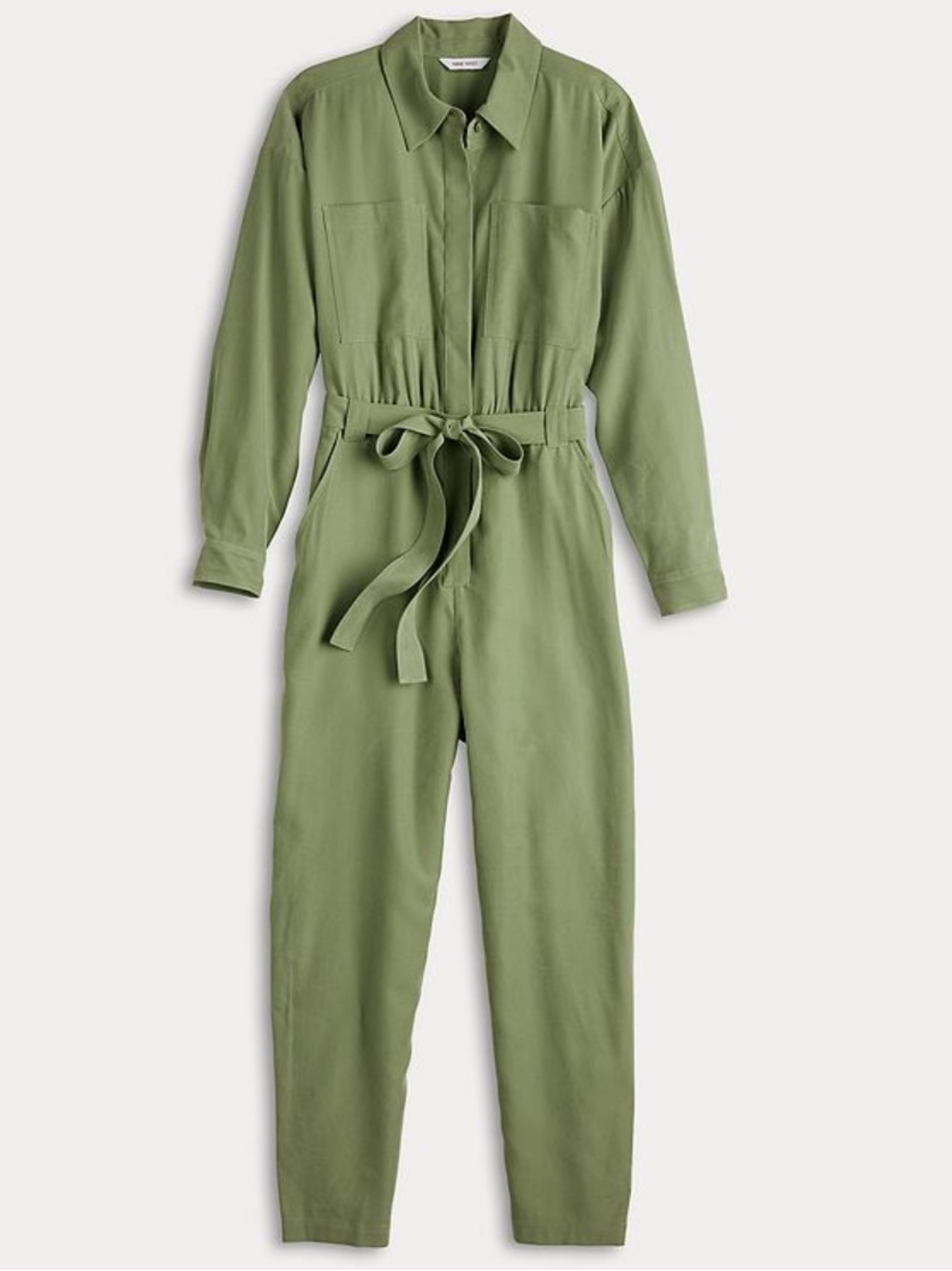 Nine West Long Sleeve Utility Jumpsuit
